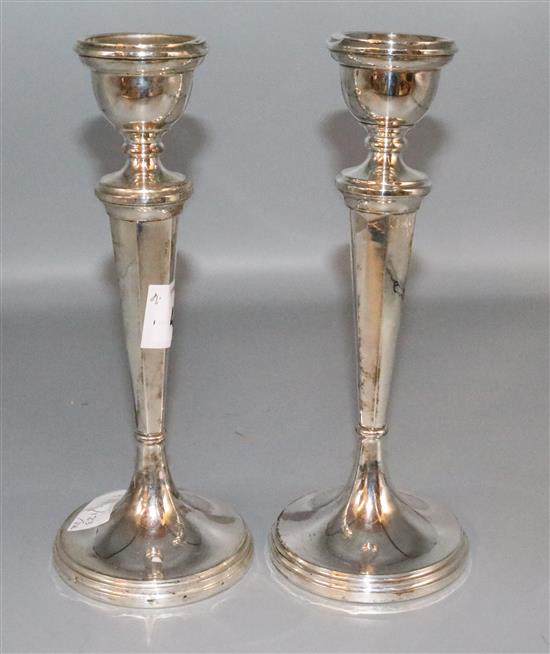 Pair silver candlesticks A/F